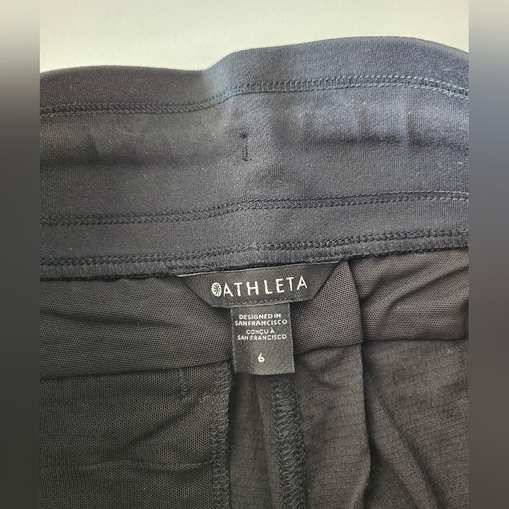 ATHLETA Pants Womens Sz 6 Black Trekkie North Jogger Athleisure - Picture 12 of 16
